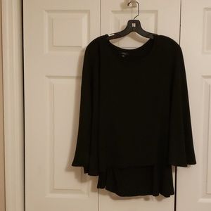 Evening top. Butterfly sleeves with knit shell